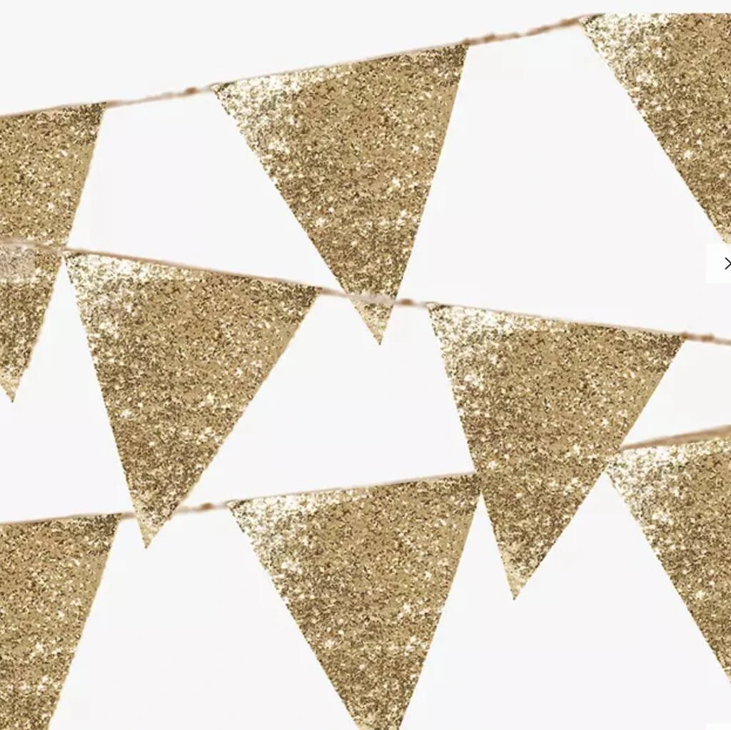 Meri Meri Luxe Gold Glitter Bunting 4 Meri Meri Luxe Gold Glitter Bunting