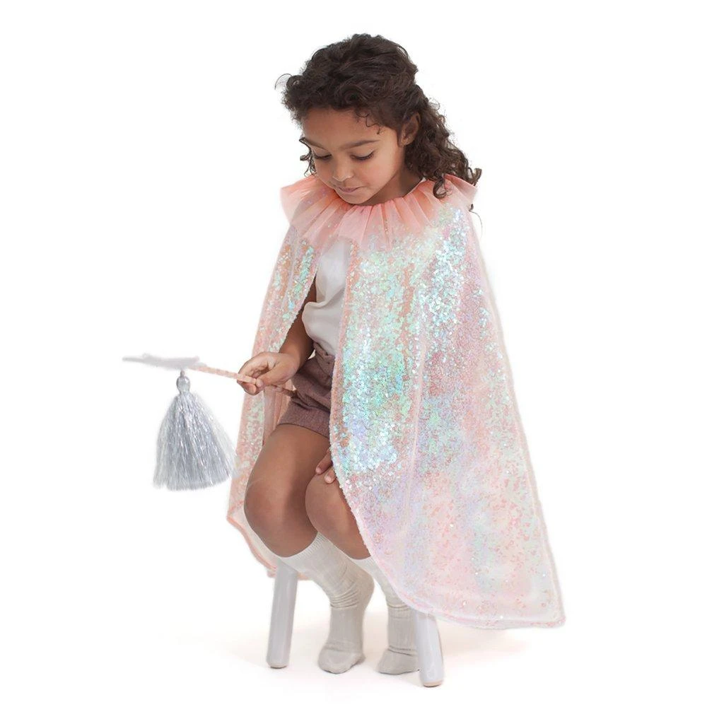 Meri Meri Iridescent Sequin Cape Costume Dress 6 Meri Meri Iridescent Sequin Cape Costume Dress