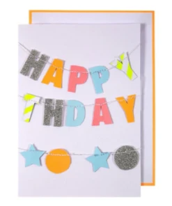 Meri Meri Multicolor Happy Birthday Garland Card