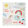 Meri Meri Pack of 16 Large Rainbow and Unicorns Napkins