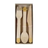 Meri Meri Golden Wood Cutlery Set x 8 2 Meri Meri Golden Wood Cutlery Set x 8