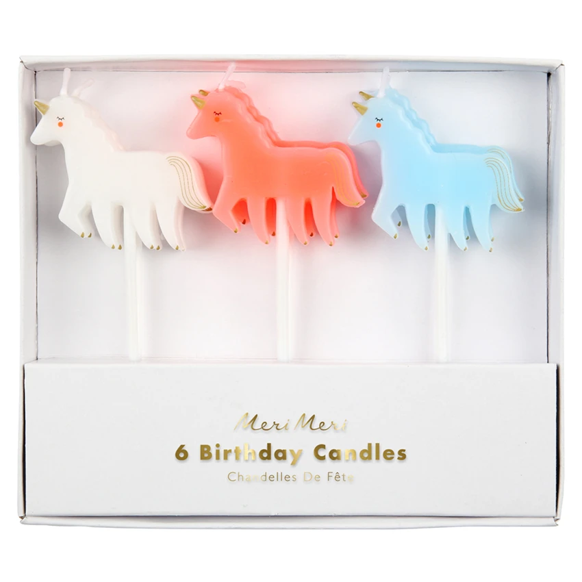 Meri Meri Pack of 6 Unicorn Candles 3 Meri Meri Pack of 6 Unicorn Candles