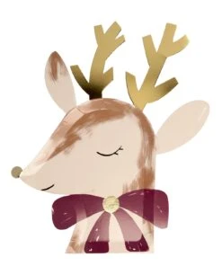 Meri Meri Pack of 16 Reindeer with Bow Napkins
