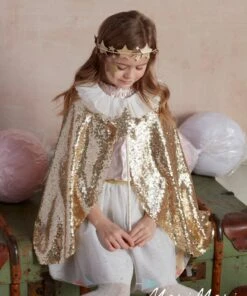 Meri Meri Gold Sparkle Cape Dress Up