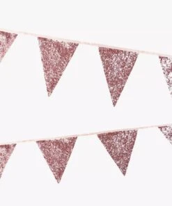 Meri Meri Luxe Pink Glitter Bunting 5 Meri Meri Luxe Pink Glitter Bunting