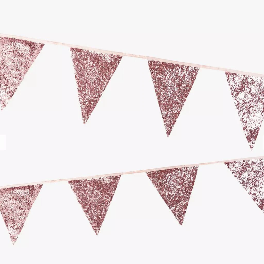 Meri Meri Luxe Pink Glitter Bunting 4 Meri Meri Luxe Pink Glitter Bunting