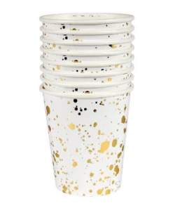 Meri Meri Set of 8 Gold Splash Cup