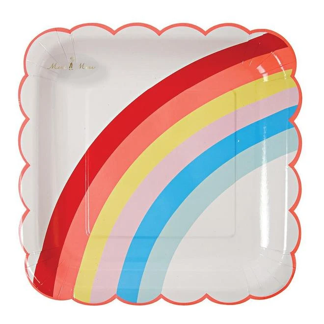 Meri Meri Pack of 12 Large Rainbow Plates 4 Meri Meri Pack of 12 Large Rainbow Plates