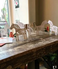 Meri Meri White Horses Christmas Card