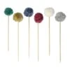 Meri Meri Pack of 6 Metallic Pompom Cake Toppers