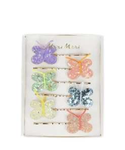 Meri Meri Set of 6 Glitter Butterfly Hair Clip