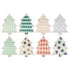 Meri Meri Pack of 8 Patterned Christmas Tree Plate