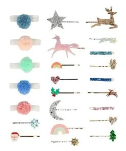 Meri Meri Calendrier de l'avent Bijoux pour cheveux avec jolie mallette